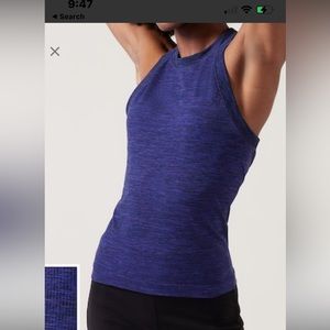 Athleta Renew Racerback Tank - Navy Size Large